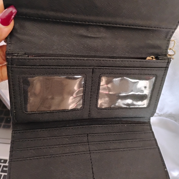 Plaid Crossbody Wallet  with Bow Accent - Picture 7 of 10